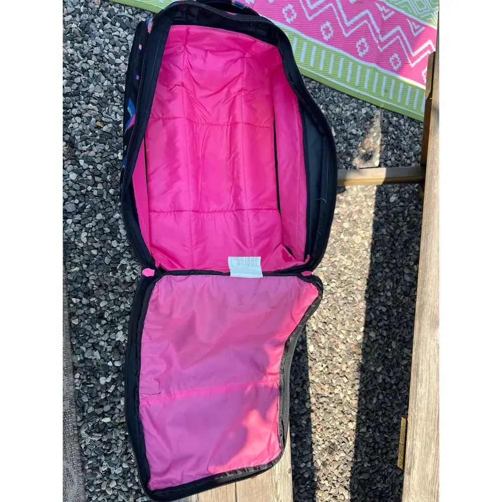 Dakine roller duffel bag Aztec diamond pink travel luggage bag carry on size 22”
